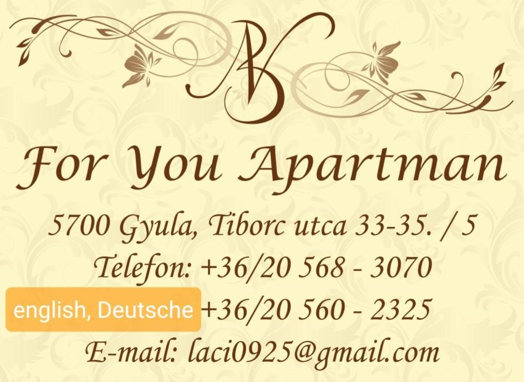 For You Apartman Gyula Exterior photo